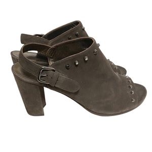 Stuart Weitzman suede studded accents sling back sandals size 9 #SW06989